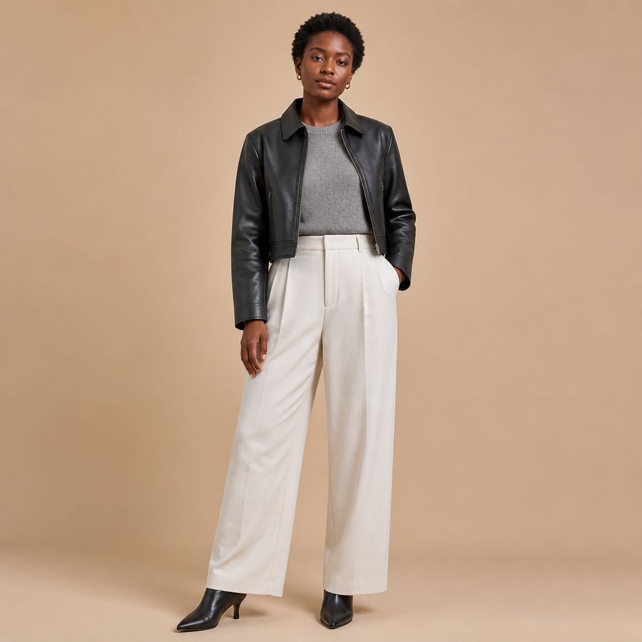 Cropped Leather Jacket